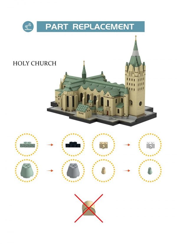 MOCBRICKLAND MOC 54159 Paderborn Cathedral 1