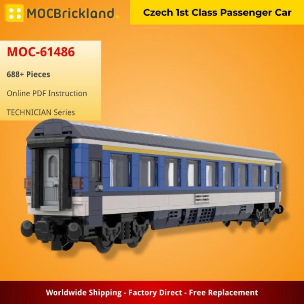 MOCBRICKLAND MOC 61486 Czech 1st Class Passenger Car 2