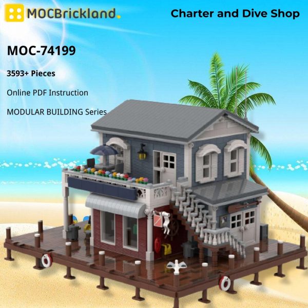 MOCBRICKLAND MOC 74199 Charter and Dive Shop 5