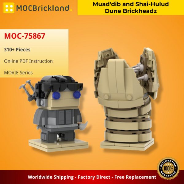 MOCBRICKLAND MOC 75867 Muaddib and Shai Hulud Dune Brickheadz 2