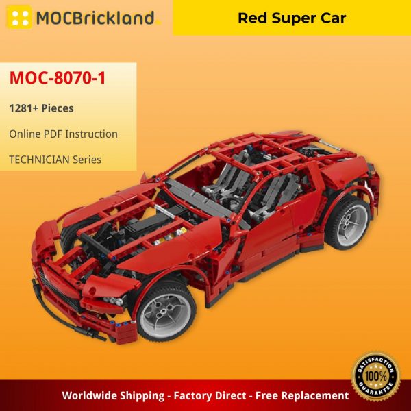 MOCBRICKLAND MOC 8070 1 Red Super Car 2