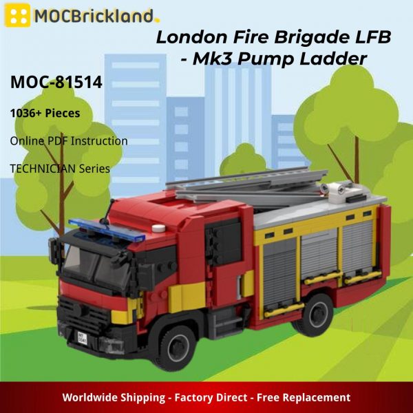MOCBRICKLAND MOC 81514 London Fire Brigade LFB Mk3 Pump Ladder 2