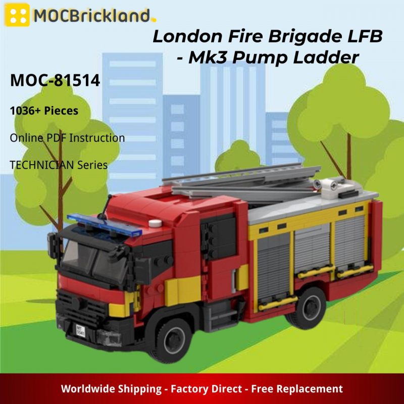MOCBRICKLAND MOC 81514 London Fire Brigade LFB Mk3 Pump Ladder 2 800x800 1