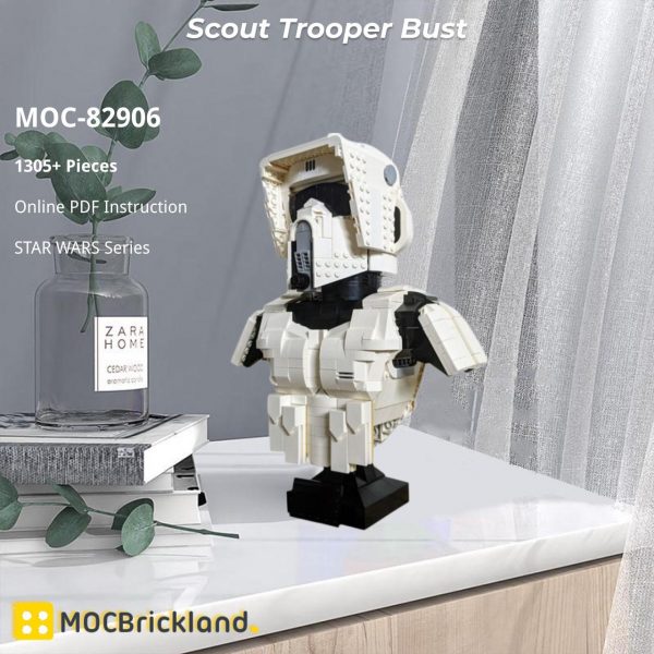 MOCBRICKLAND MOC 82906 Scout Trooper Bust 2