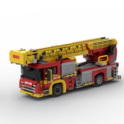 MOCBRICKLAND MOC 86254 London Fire Brigade LFB Scania 32M Turntable Ladder 2