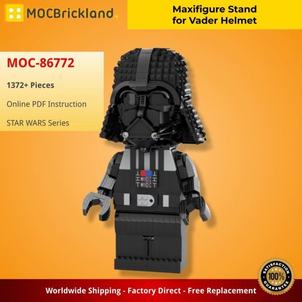 MOCBRICKLAND MOC 86772 Maxifigure Stand for Vader Helmet 2