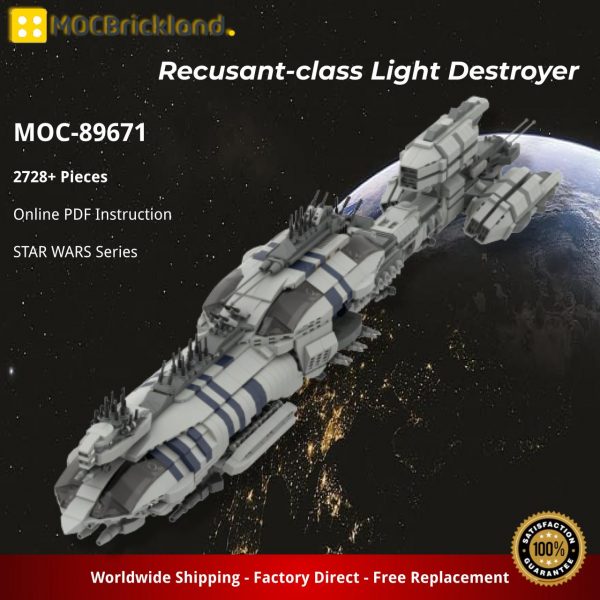MOCBRICKLAND MOC 89671 Recusant class Light Destroyer 5