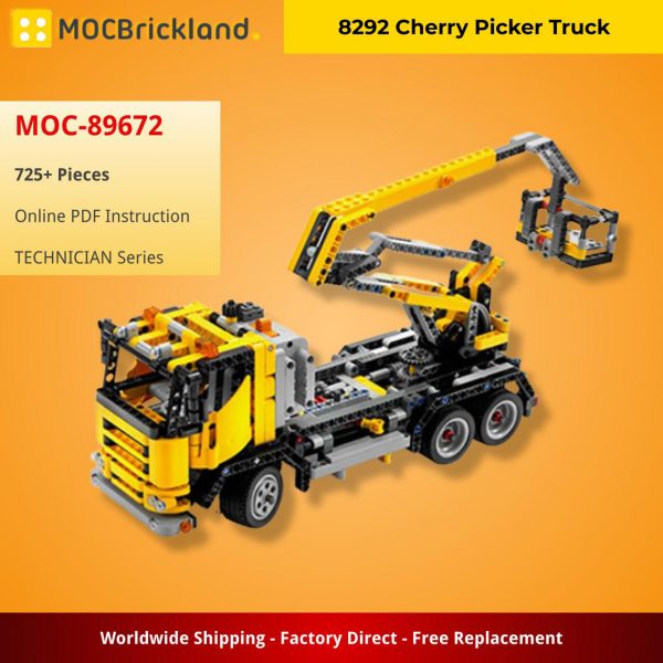 MOCBRICKLAND MOC 89672 8292 Cherry Picker Truck 2