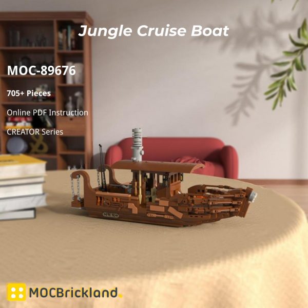 MOCBRICKLAND MOC 89676 Jungle Cruise Boat 2