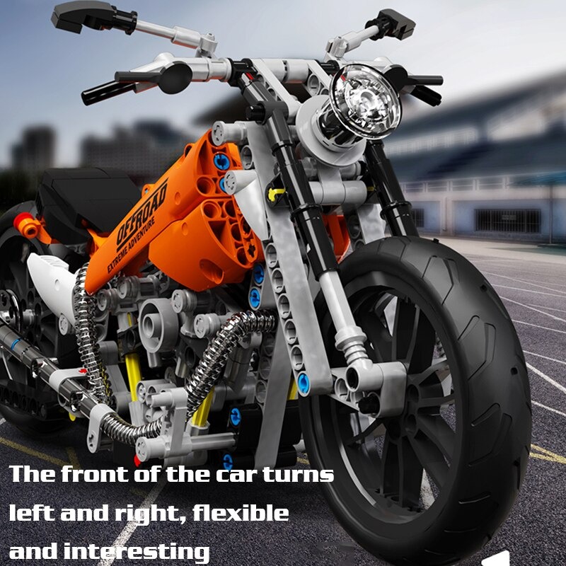 MOCBRICKLAND MOC 89693 Orange Racing Motorcycle 4 1
