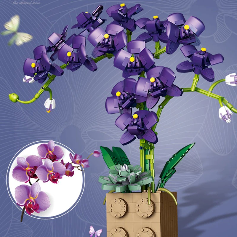 MOCBRICKLAND MOC 89696 Orchid Bouquet 1 1