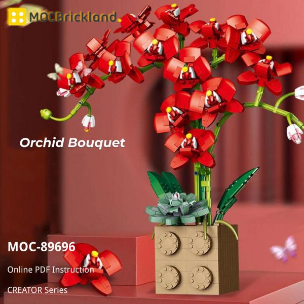 MOCBRICKLAND MOC 89696 Orchid Bouquet 3
