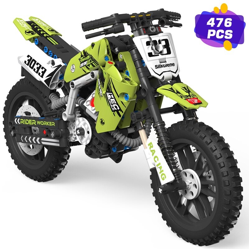 MOCBRICKLAND MOC 89699 3033 Green Off road Motorcycle 1 1