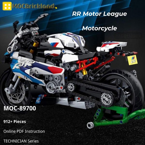 MOCBRICKLAND MOC 89700 RR Motor League Motorcycle 2
