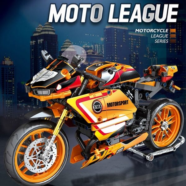 MOCBRICKLAND MOC 89702 XMA Motor League Motorcycle 6