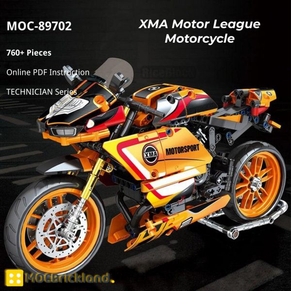 MOCBRICKLAND MOC 89702 XMA Motor League Motorcycle