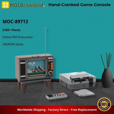 MOCBRICKLAND MOC 89713 Hand Cranked Game Console 2