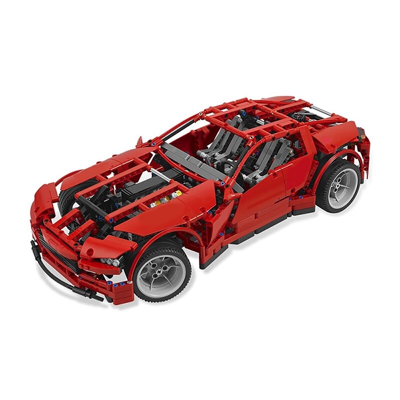 MOCBRICKLAND MOC 89714 Red Speed Racing 4 1