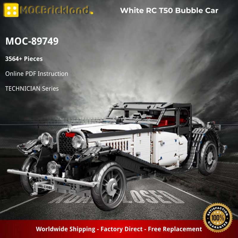 MOCBRICKLAND MOC 89749 White RC T50 Bubble Car 800x800 1
