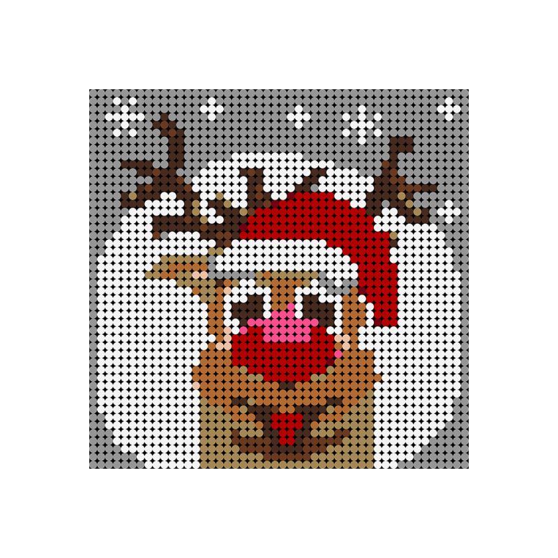 MOCBRICKLAND MOC 89842 Christmas Reindeer Pixel Art 4 800x800 1