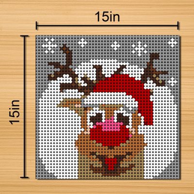 MOCBRICKLAND MOC 89842 Christmas Reindeer Pixel Art 5