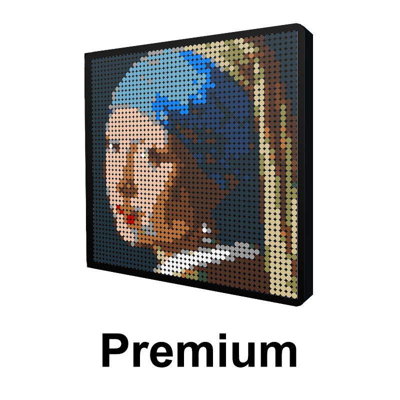 MOCBRICKLAND MOC 89843 Girl with a Pearl Earring Pixel Art 1 1