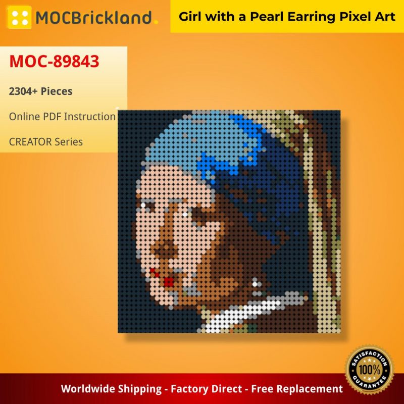 MOCBRICKLAND MOC 89843 Girl with a Pearl Earring Pixel Art 2 800x800 1