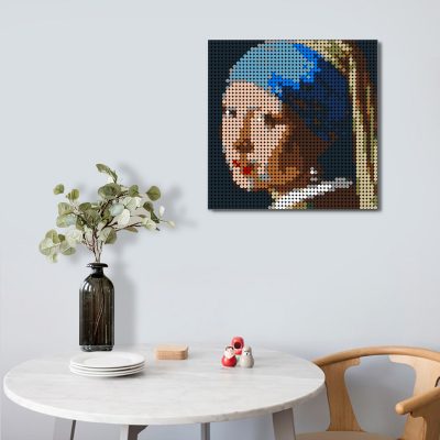 MOCBRICKLAND MOC 89843 Girl with a Pearl Earring Pixel Art 6