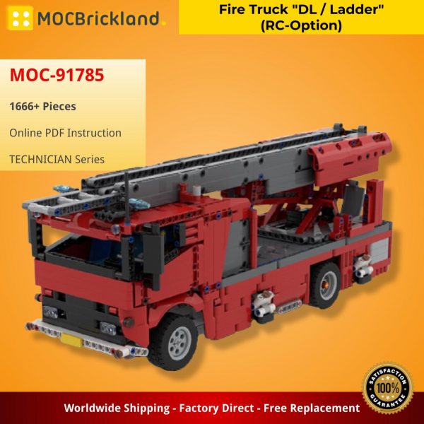 MOCBRICKLAND MOC 91785 Fire Truck DL Ladder RC Option 1