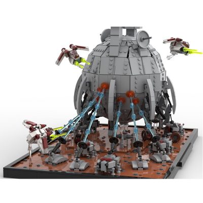 MOCBRICKLAND MOC 97760 Battle of Geonosis Diorama with Core Ship Clone Wars 2