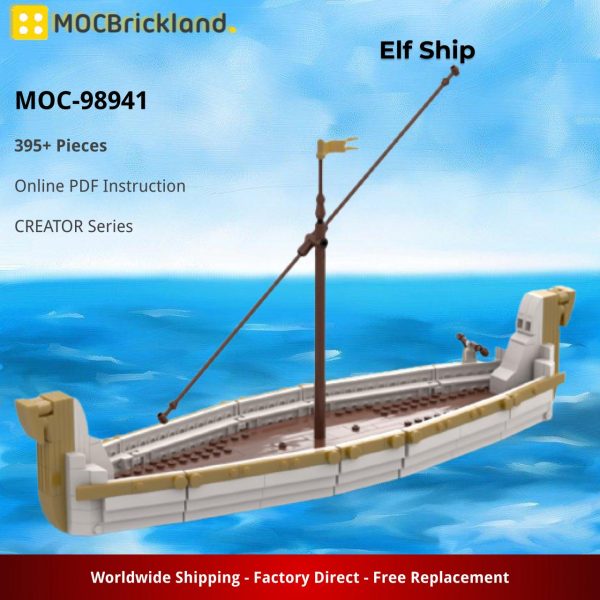 MOCBRICKLAND MOC 98941 Elf Ship 5
