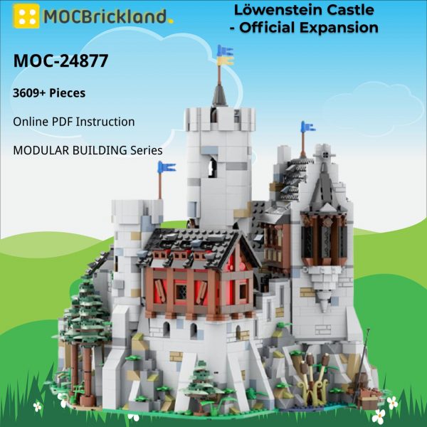 MODULAR BUILDING MOC 24877 Lowenstein Castle Official Expansion MOCBRICKLAND 2