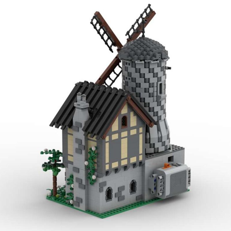 MODULAR BUILDING MOC 31613 Classic Castle Motorized Windmill by Tavernellos MOCBRICKLAND 3 800x800 1
