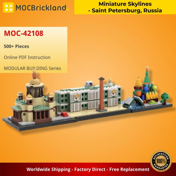 MODULAR BUILDING MOC 42108 Miniature Skylines Saint Petersburg Russia by Brickalizer MOCBRICKLAND