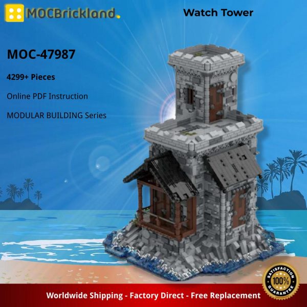 MODULAR BUILDING MOC 47987 Watch Tower by povladimir MOCBRICKLAND 5
