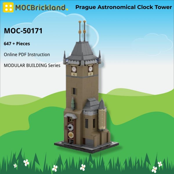 MODULAR BUILDING MOC 50171 Prague Astronomical Clock Tower by Pingubricks MOCBRICKLAND 1