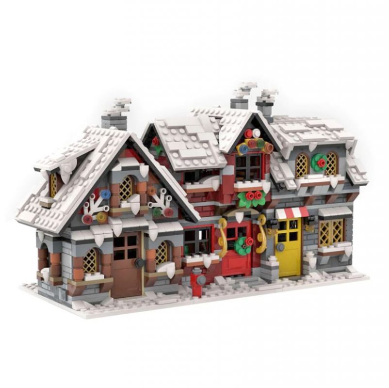 MODULAR BUILDING MOC 58700 79497 Winter Christmas House MOCBRICKLAND 10 802x800 1