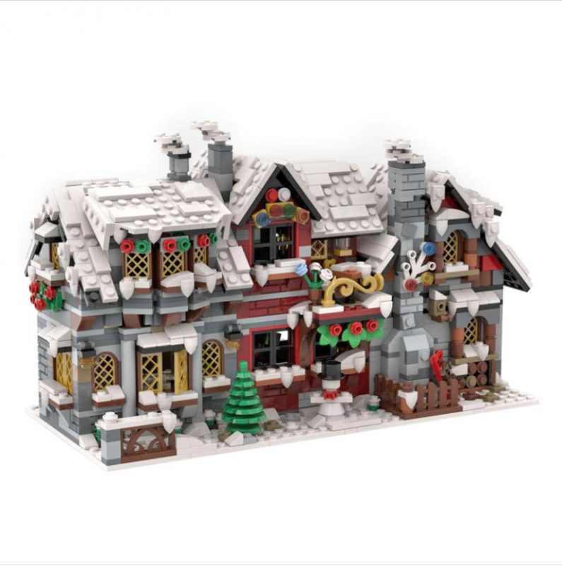 MODULAR BUILDING MOC 58700 79497 Winter Christmas House MOCBRICKLAND 11 795x800 1