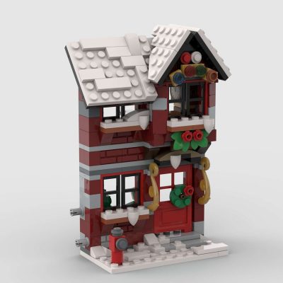 MODULAR BUILDING MOC 58700 79497 Winter Christmas House MOCBRICKLAND 2