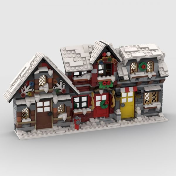 MODULAR BUILDING MOC 58700 79497 Winter Christmas House MOCBRICKLAND 5