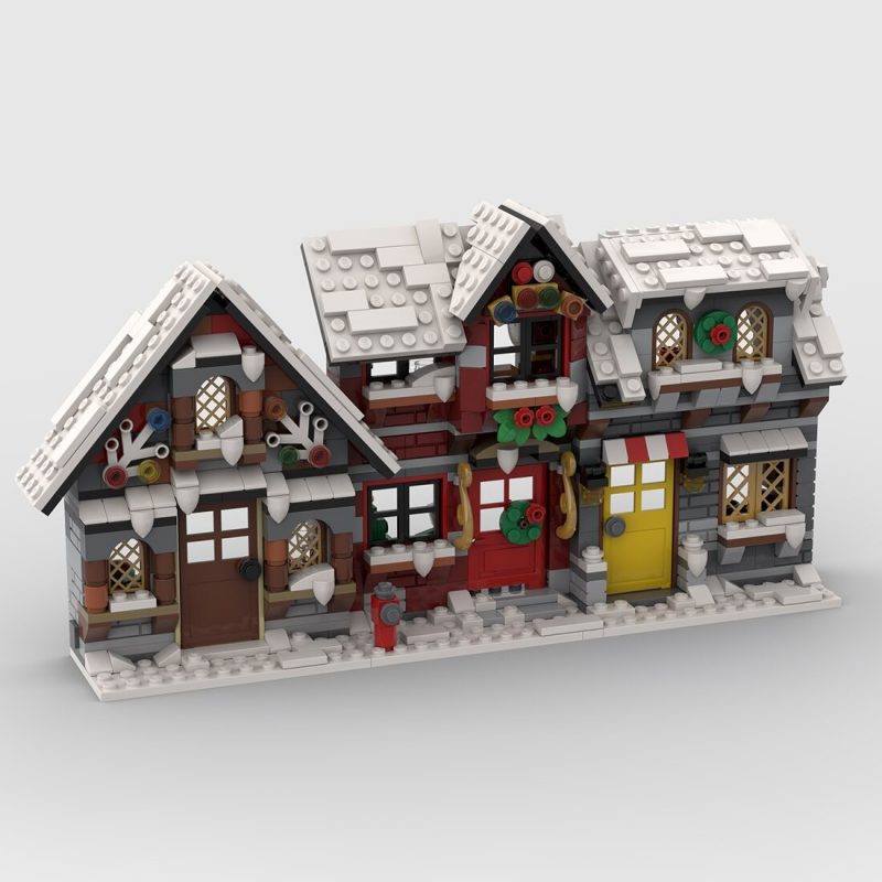 MODULAR BUILDING MOC 58700 79497 Winter Christmas House MOCBRICKLAND 5 800x800 1