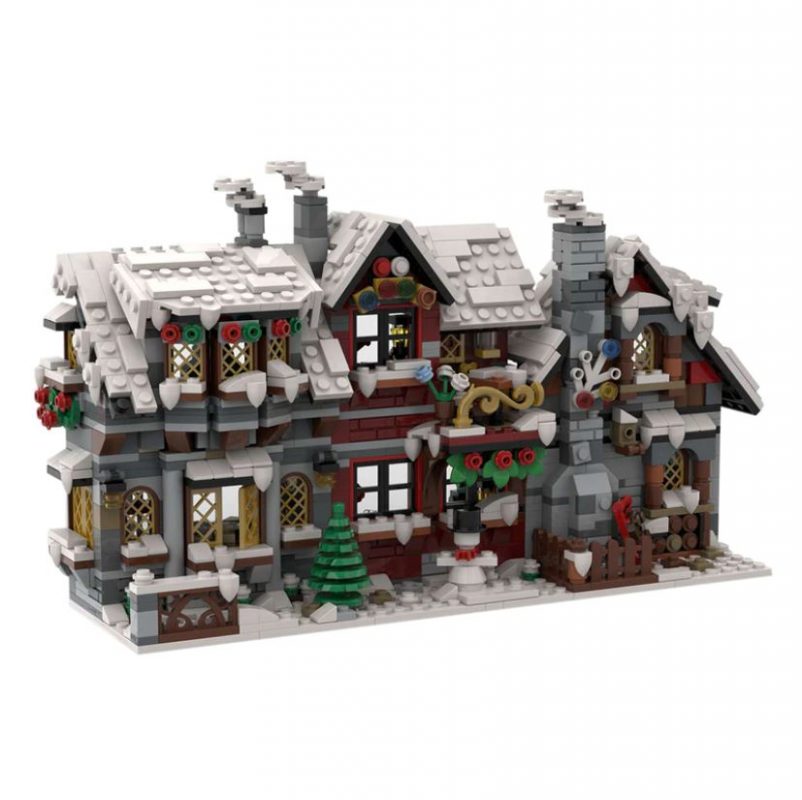 MODULAR BUILDING MOC 58700 79497 Winter Christmas House MOCBRICKLAND 9 802x800 1