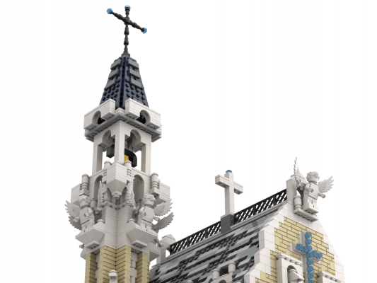 MODULAR BUILDING MOC 65557 Medieval City Church MOCBRICKLAND 1 533x400 1