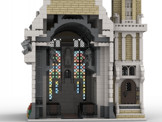 MODULAR BUILDING MOC 65557 Medieval City Church MOCBRICKLAND 2 533x400 1