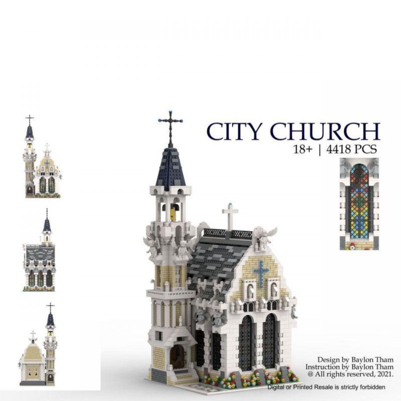 MODULAR BUILDING MOC 65557 Medieval City Church MOCBRICKLAND 2 800x800 1