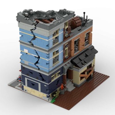 MODULAR BUILDING MOC 73392 Detectives Office Apocalypse Version by SugarBricks MOCBRICKLAND 3