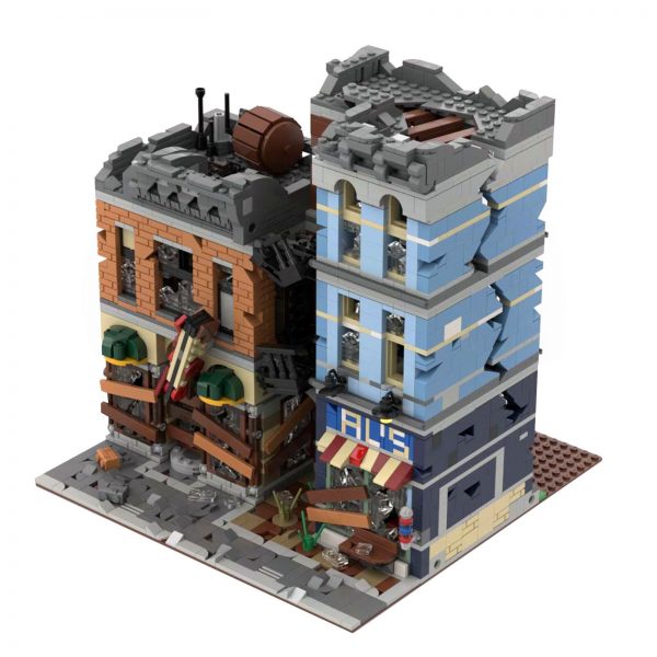 MODULAR BUILDING MOC 73392 Detectives Office Apocalypse Version by SugarBricks MOCBRICKLAND 5