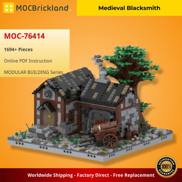 MODULAR BUILDING MOC 76414 Medieval Blacksmith by Tavernellos MOCBRICKLAND 2