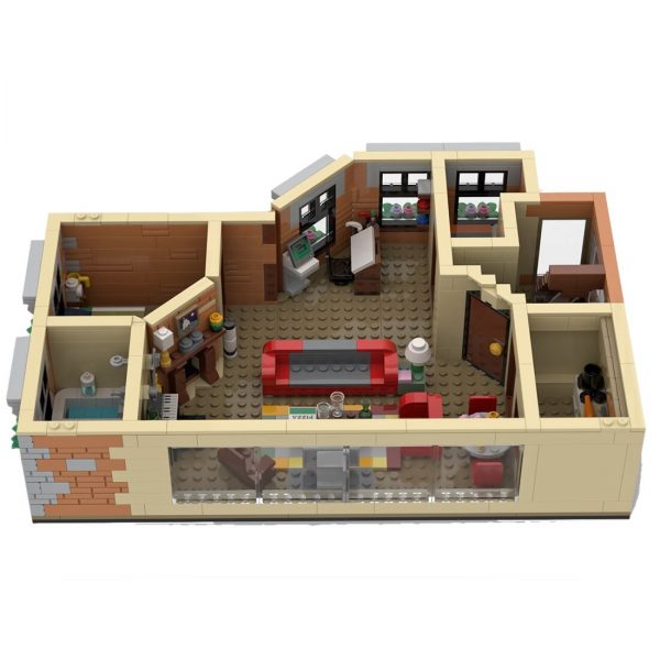 MODULAR BUILDING MOC 80890 HIMYM Apartment by LegoArtisan MOCBRICKLAND 1