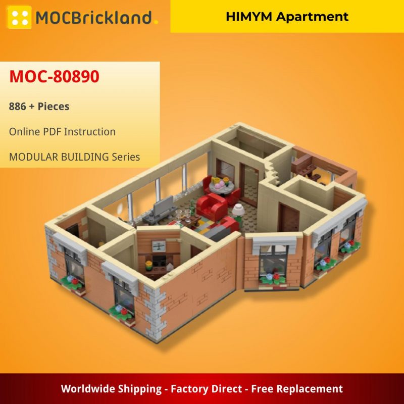 MODULAR BUILDING MOC 80890 HIMYM Apartment by LegoArtisan MOCBRICKLAND 5 800x800 1